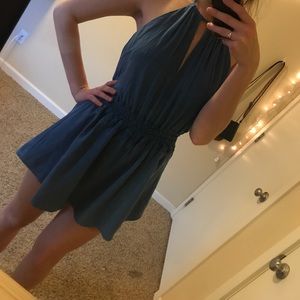Backless romper